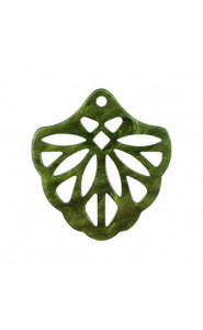 Resin pendant 40mm - Moss green